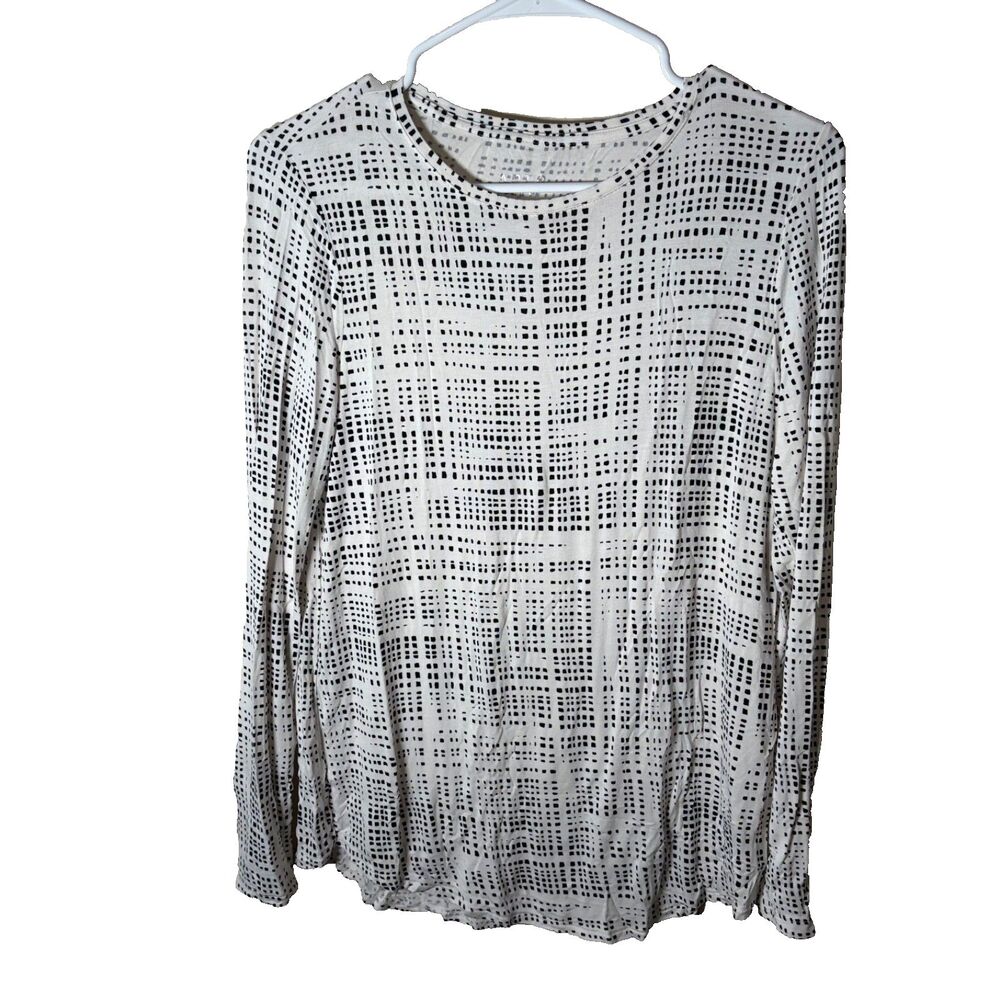 Apt 9 T-Shirt Women's Small Printed Long Sleeve Casual Shirt Top Essentials